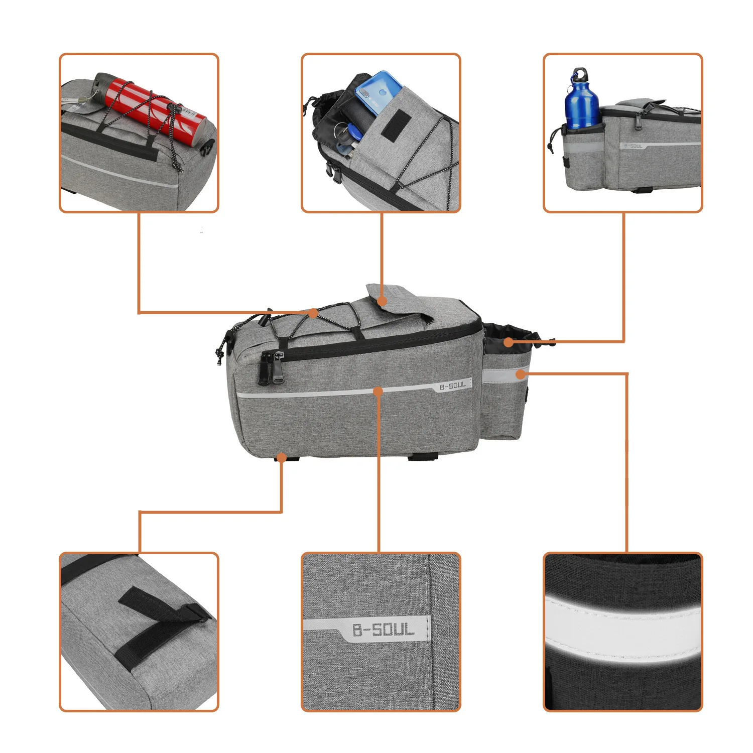 Motorcycle Tail Bag/Tank Bag Waterproof Multifunctional Rear Seat Luggage Cycling Saddle Bags For Bike/motorbike