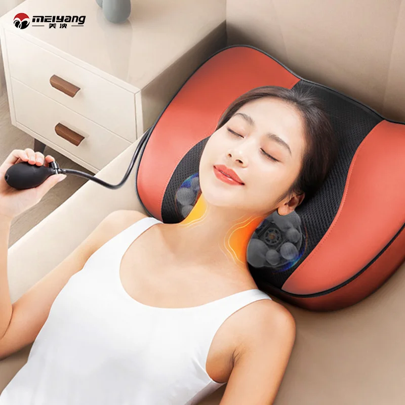 Fuan Meiyang high quality hot sale handheld massager shoulder shiatsu neck massager car home massage pillow with heating