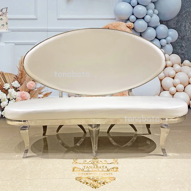 event furniture 3 seaters metal legs wedding chairs for bride and groom sofa chair