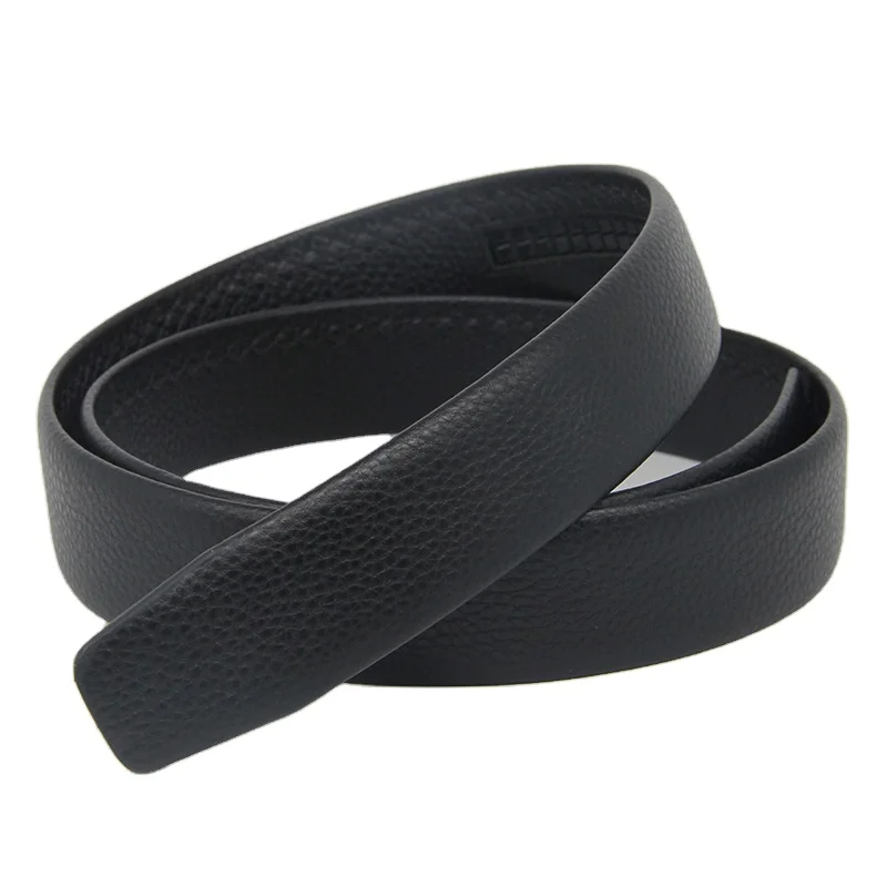 
FanLi Wholesale Men Cow Cowhide Custom Ratchet Real Genuine Leather Belt Strap without Automatic Buckle 