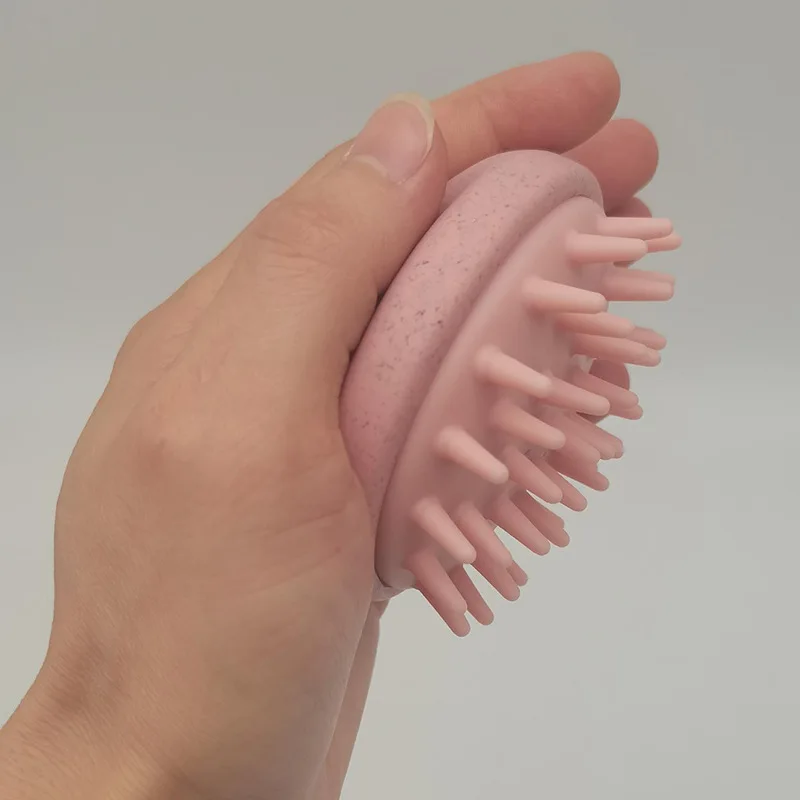 Wholesale  Eco-friendly New Material Wheat Straw Silicone Scalp Care Massager Shampoo Hair Brush