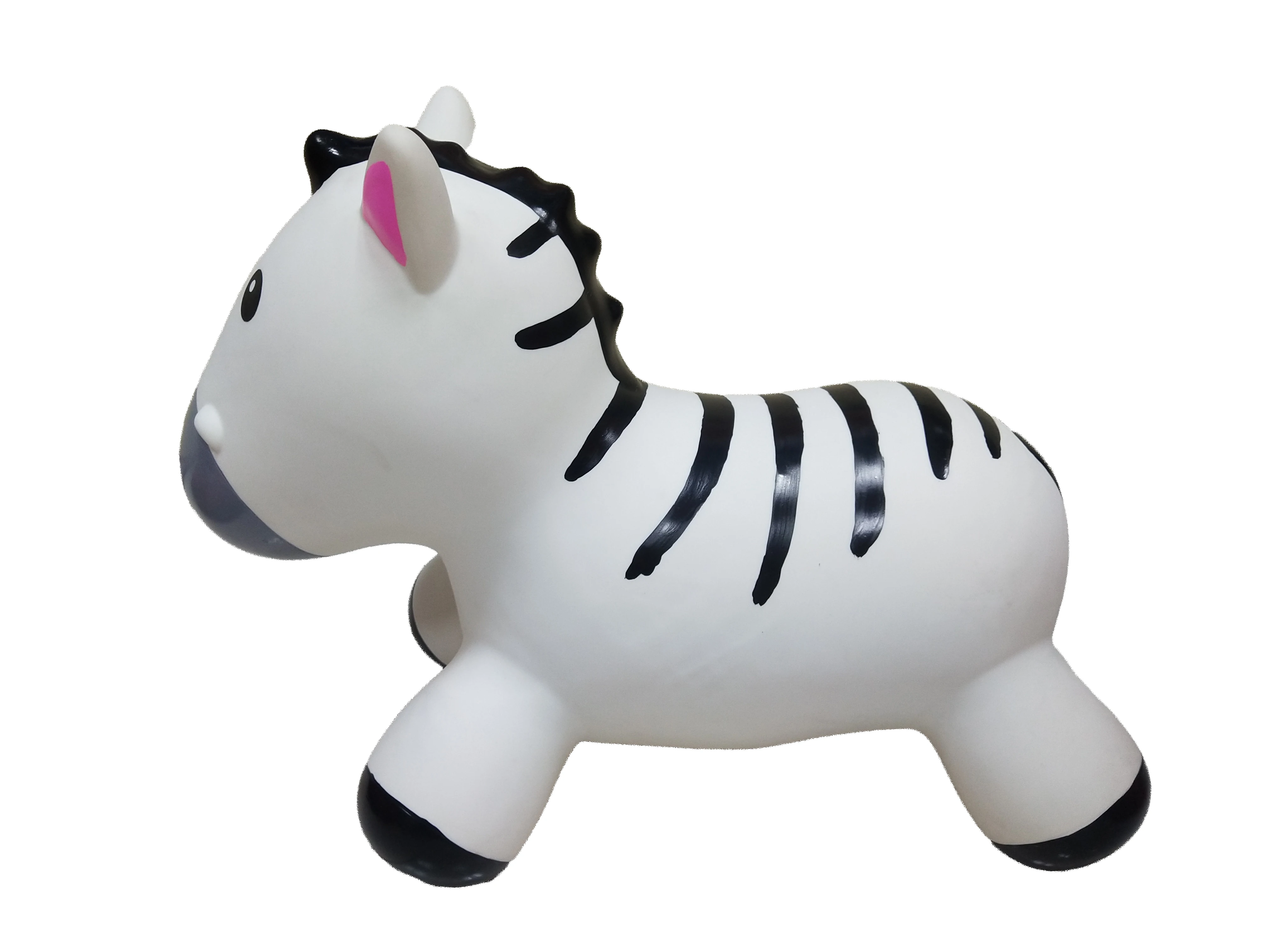 
New design lovely zebra PVC inflatable jumping horse lovely animal ball for kids playing 