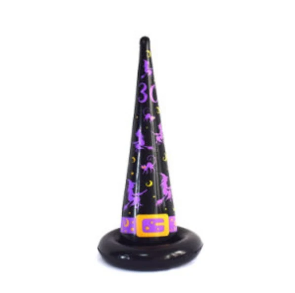 Hot Halloween party throwing hat circle game holiday toys props parent-child games inflatable witch hat circle for kids adults