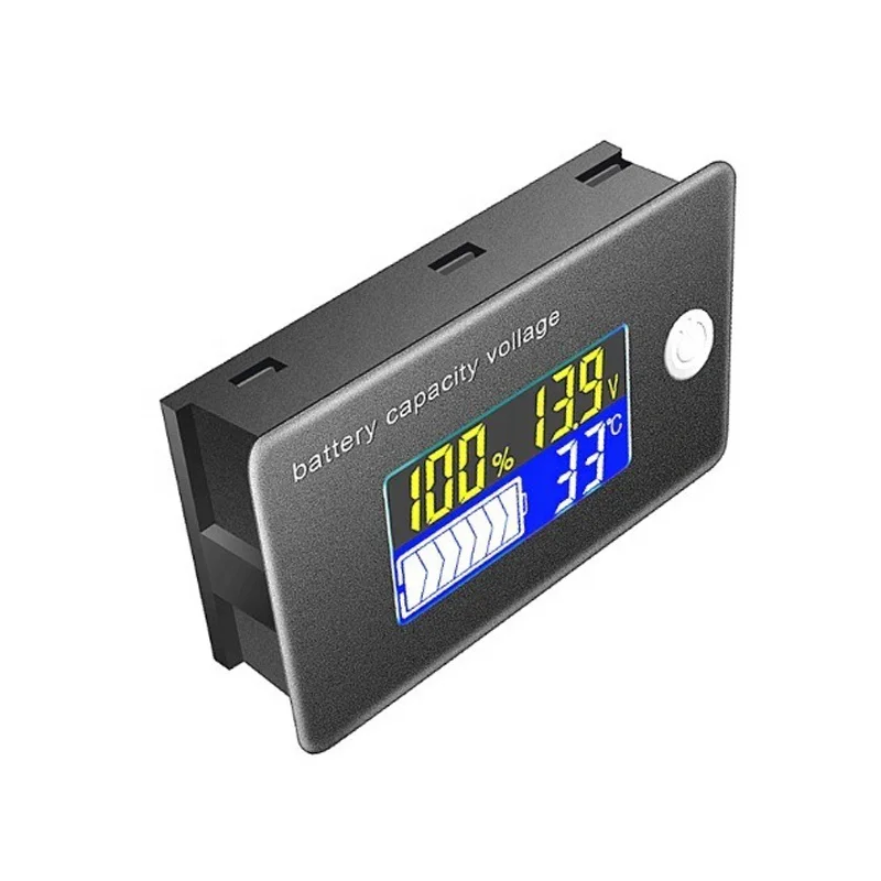 Li-ion Lifepo4 Lead acid Battery Capacity Indicator 12V 24V 36V 48V 60V 72 Display LCD Voltmeter Temperature Meter Tester JS-C35