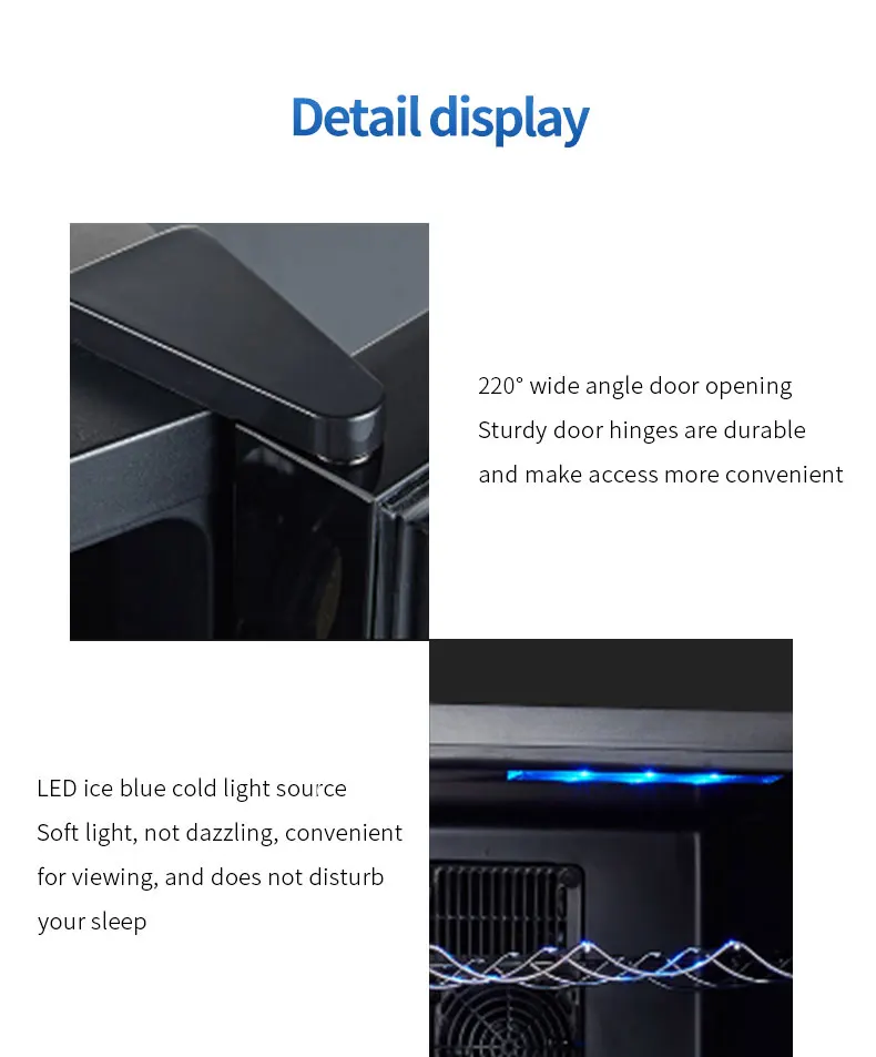 Vanace Good Portable Semiconductor Stainless Steel Wine Cabinet