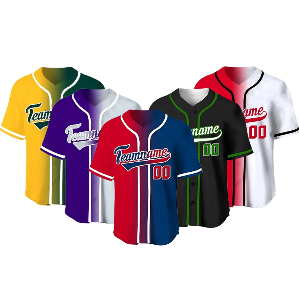 Short Sleeve Cheap Blank Baseball Jersey Wholesale Sublimation And Embroidery World Baseball Jersey Manufacturer