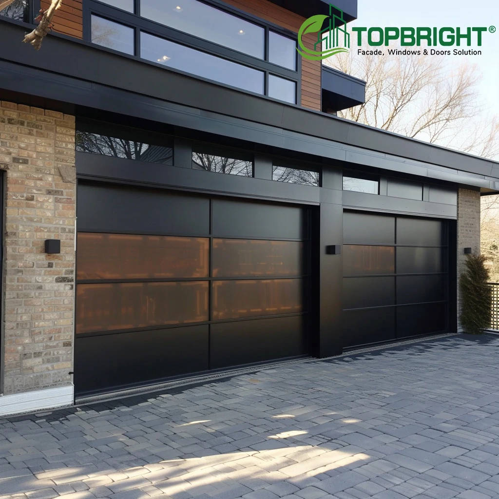 2024 New American Modern Galvanized Steel Sectional Garage Doors Overhead Insulated 9x8 Flap Glass Sliding Garage Door Prices
