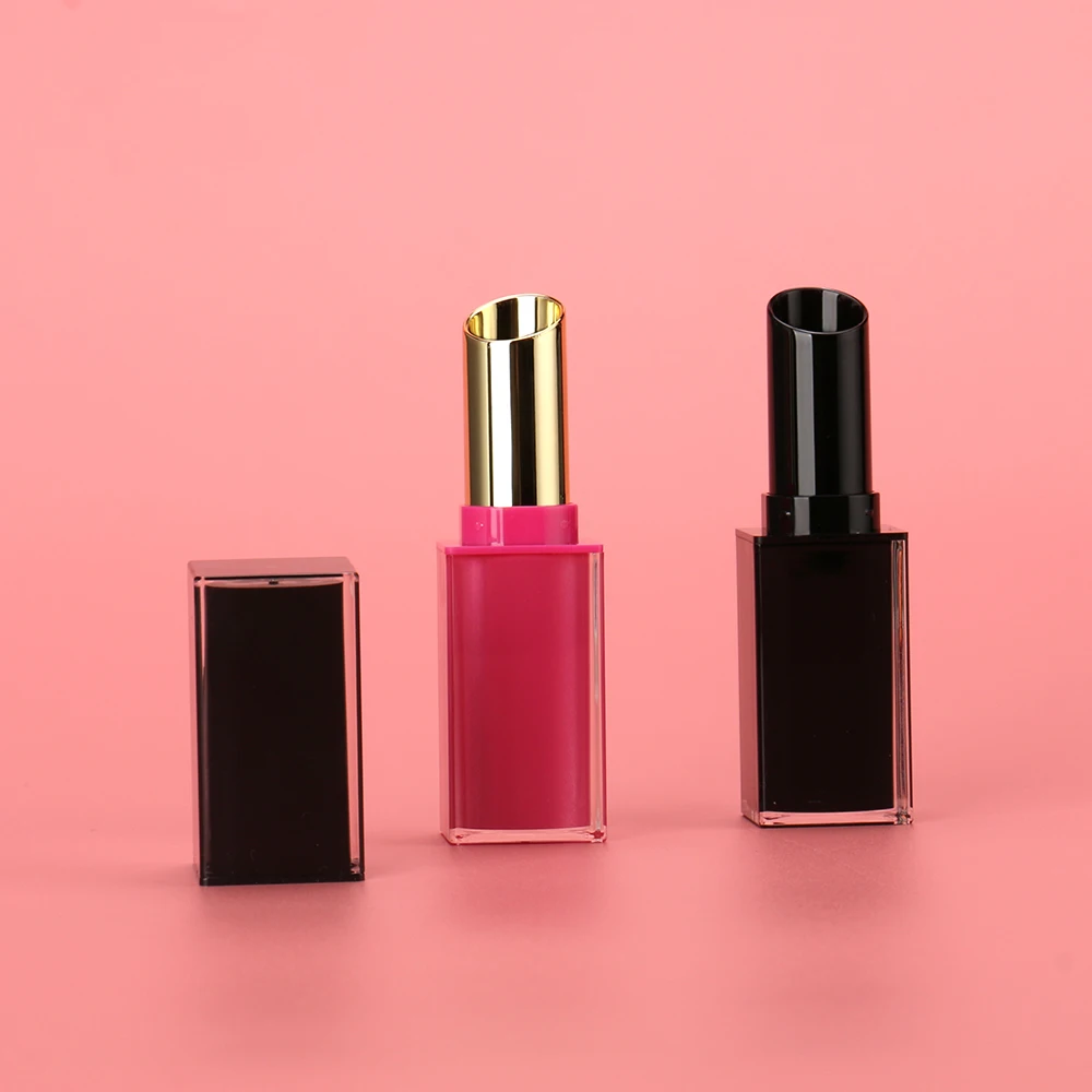 OMI Custom Logo Square Lipstick Tubes Luxury lipstick Packaging Unique New lip stick tubes for Cosmetics empty lipstick tube