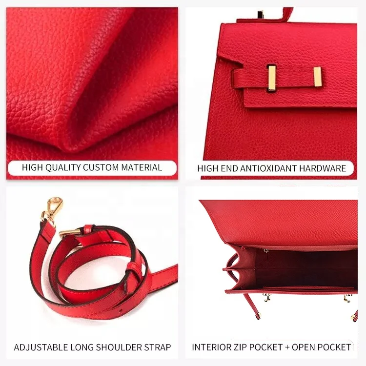 Custom Fashion Classic Womens Tote Bags Pu Leather Lady Hand Bags High Quality Genuine Leather Luxury Ladies Top Handle Handbags