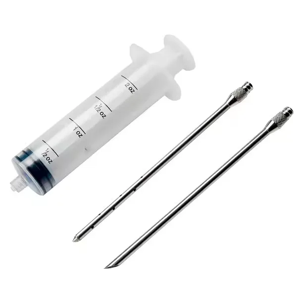 2oz 60ml Plastic Syringe With Needle for Liquid - Measuring Syringes with Caps , Separate Sterile Packaging