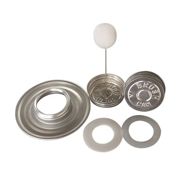 cylindrical Can open cover  60 118 237 473 947ml Metal Round Tinplate Adhesive Can With Dauber olive oil tin cans