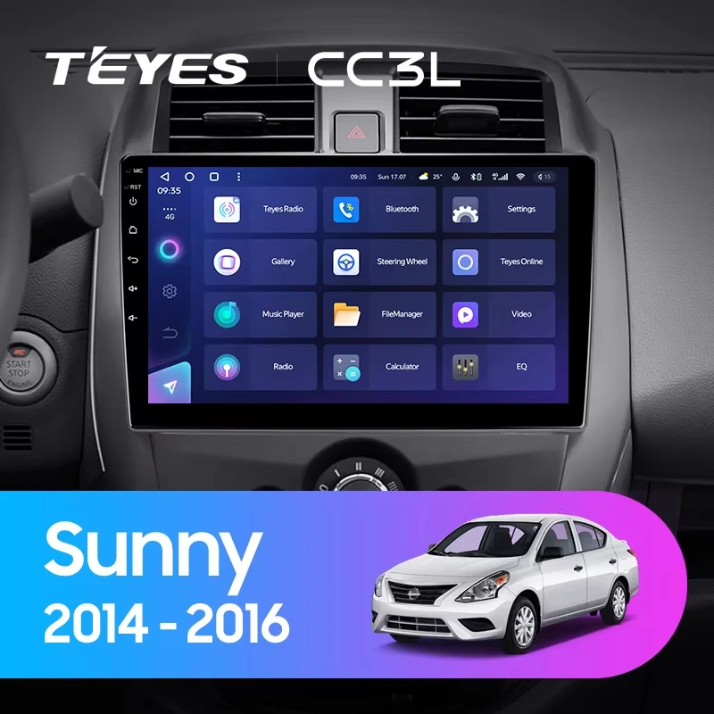 TEYES CC3L WIFI For Nissan Sunny 2014 - 2016 Car Radio Multimedia Video Player Navigation stereo GPS Android No 2din 2 din dvd