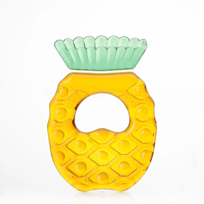 Sensory Soft Food Grade Silicone Custom Shape Pineapple Baby Fruit Teether