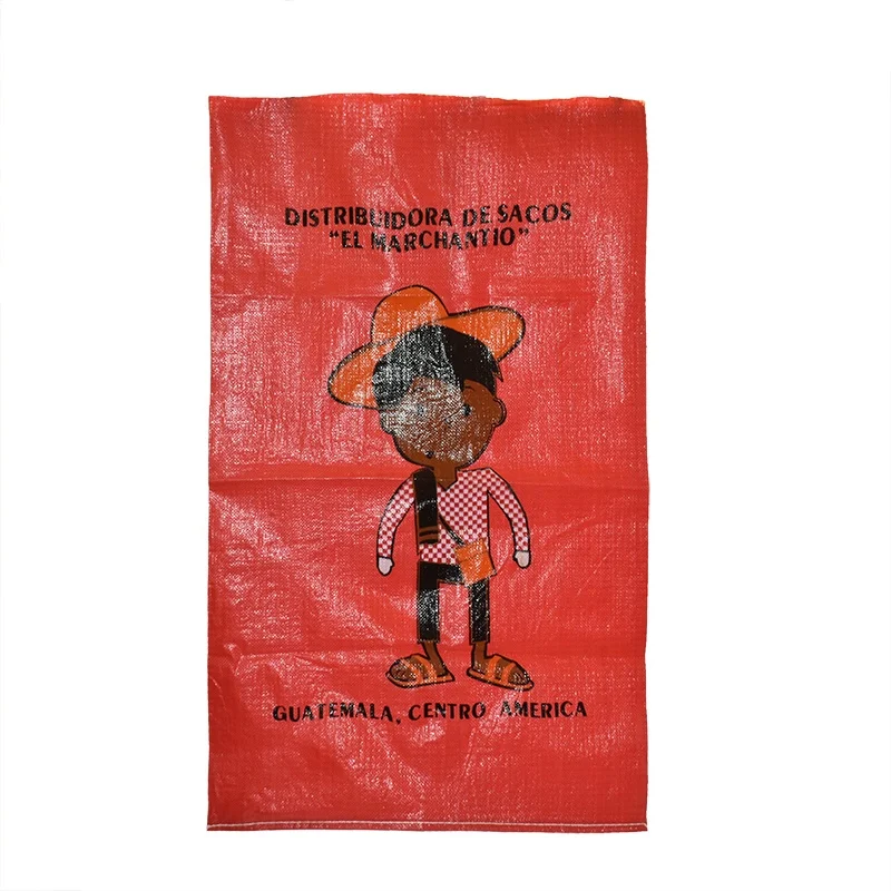 strong durable 50kg sack printed pp woven plastic bag for shrimp farm dog horse fish chicken feed bag
