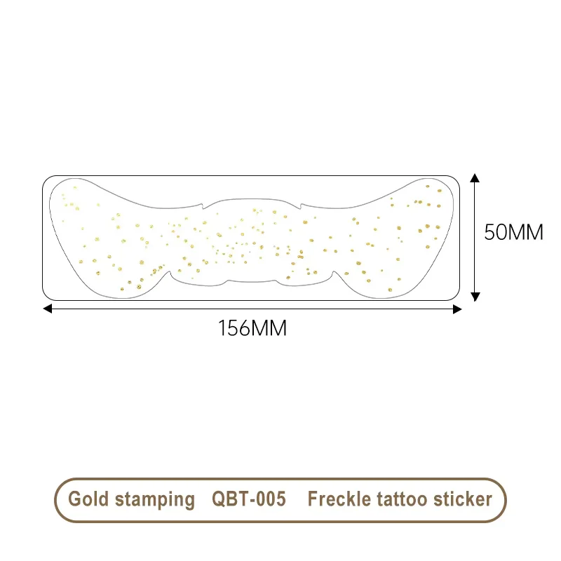 Gold Glitter Freckles Makeup Patches Temporary Glitter Freckle Face Tattoo Sticker Decor Body Art Printed Paper Material