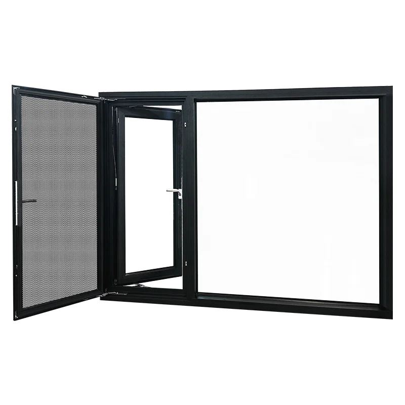 Hihaus custom soundproof double glazed aluminium casement windows in china