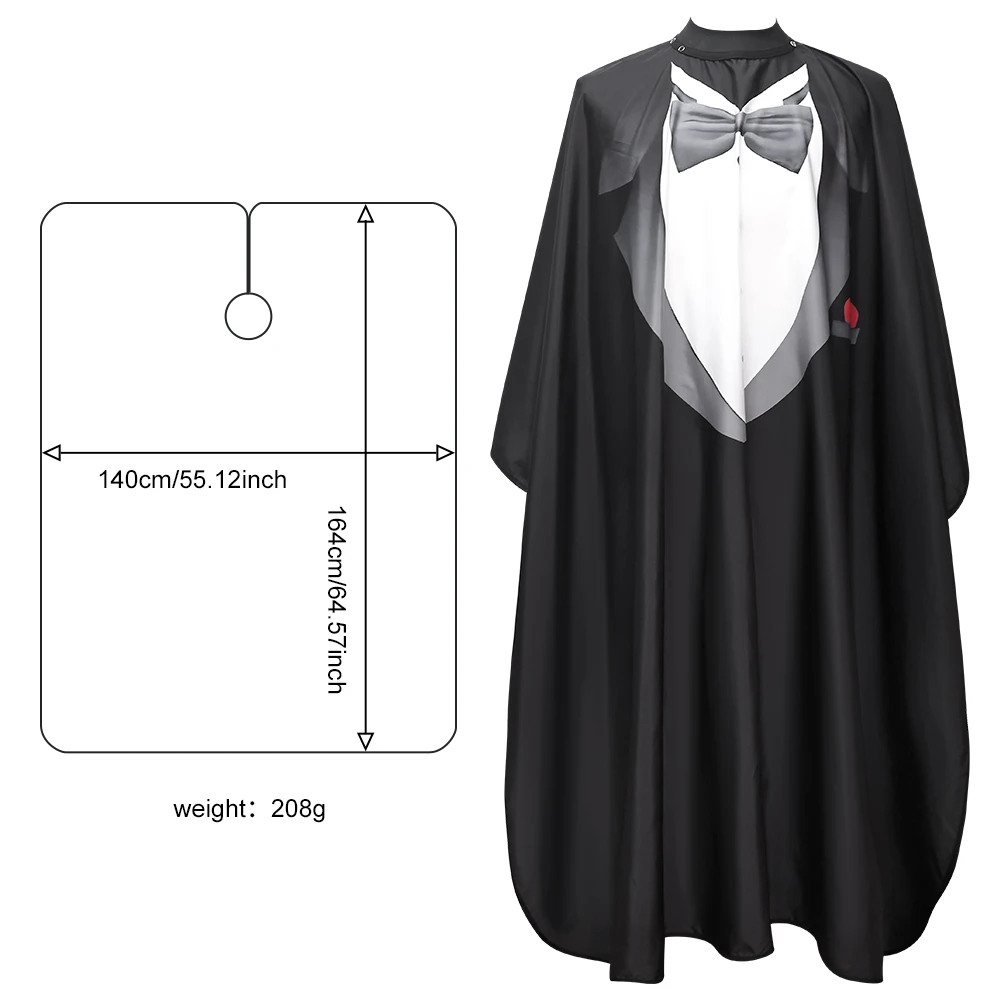 New Custom Logo Waterproof Barbershop Aprons Haircut Salon Black Barber Capes
