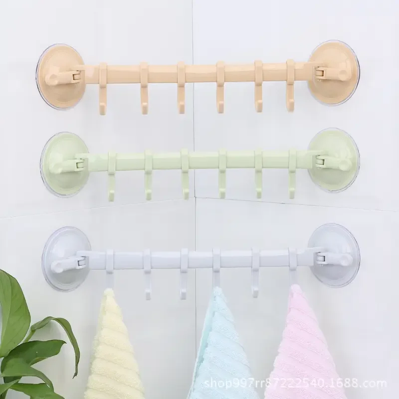 Adjustable 6 in1  bathroom plastic  corner hooks for Bathroom living Accessories