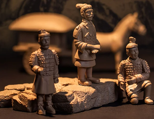 kid gift educational art and craft qin dynasty statue bronze terra cotta warriors toys for museum decorations tourist souvenirs