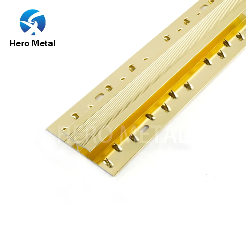 Cheap price gold carpet Trim Underlay Aluminum Corner Profile Decorative carpet Trim