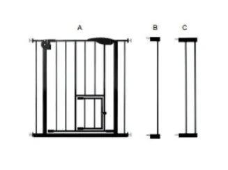 Durable Home Baby Safety Barrier Child Safety Gates with Small Pet Door Baby Gate Fence for Stairs Baby Supplies