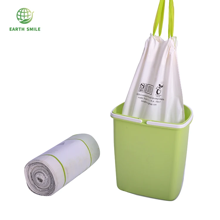 
Customizable ASTM D6400 100 % Biodegradable PLA Compostable Bin Bags Made From Cornstarch 