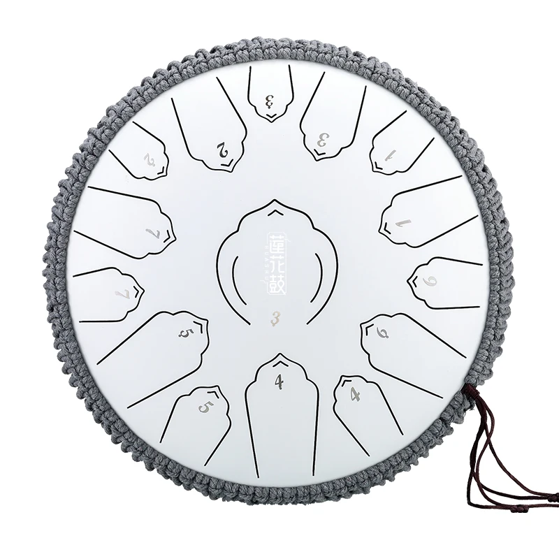 Steel Tongue Drum 13 Inch 15 Notes Hand Pan Drum Set including Music Book Drum Mallets Carry Bag Musical Instruments Accessory