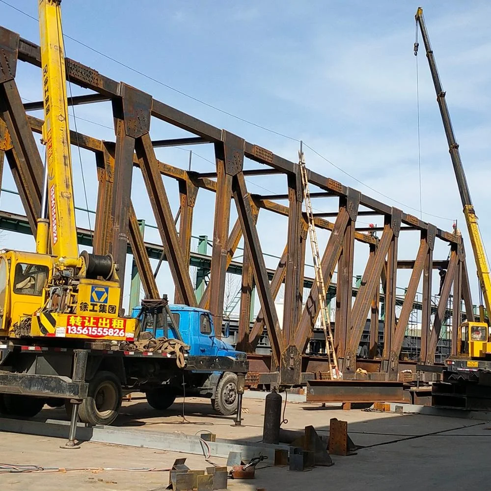 Hot dipped galvanized prefabricated steel truss bridge