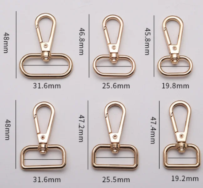Swivel Leather Bag Handbag Purse Shoulder Strap Belt Clasp Clip Trigger Buckle Key Lock up Collar Snap Hook