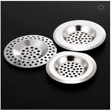 Stainless Steel Basin Sink Strainer Kitchen Sink Filter Bathroom Hair Trap Metal Sink Kitchen Bathroom Strainer