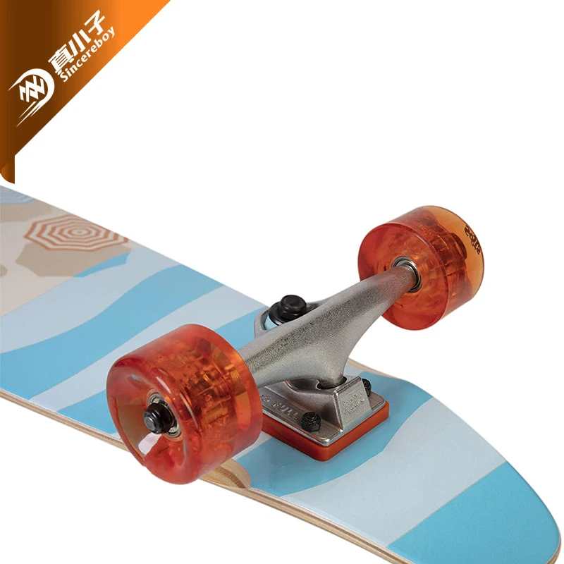 Fish Long board Professional surface Custom complete Canadian Maple Longboard Skateboard