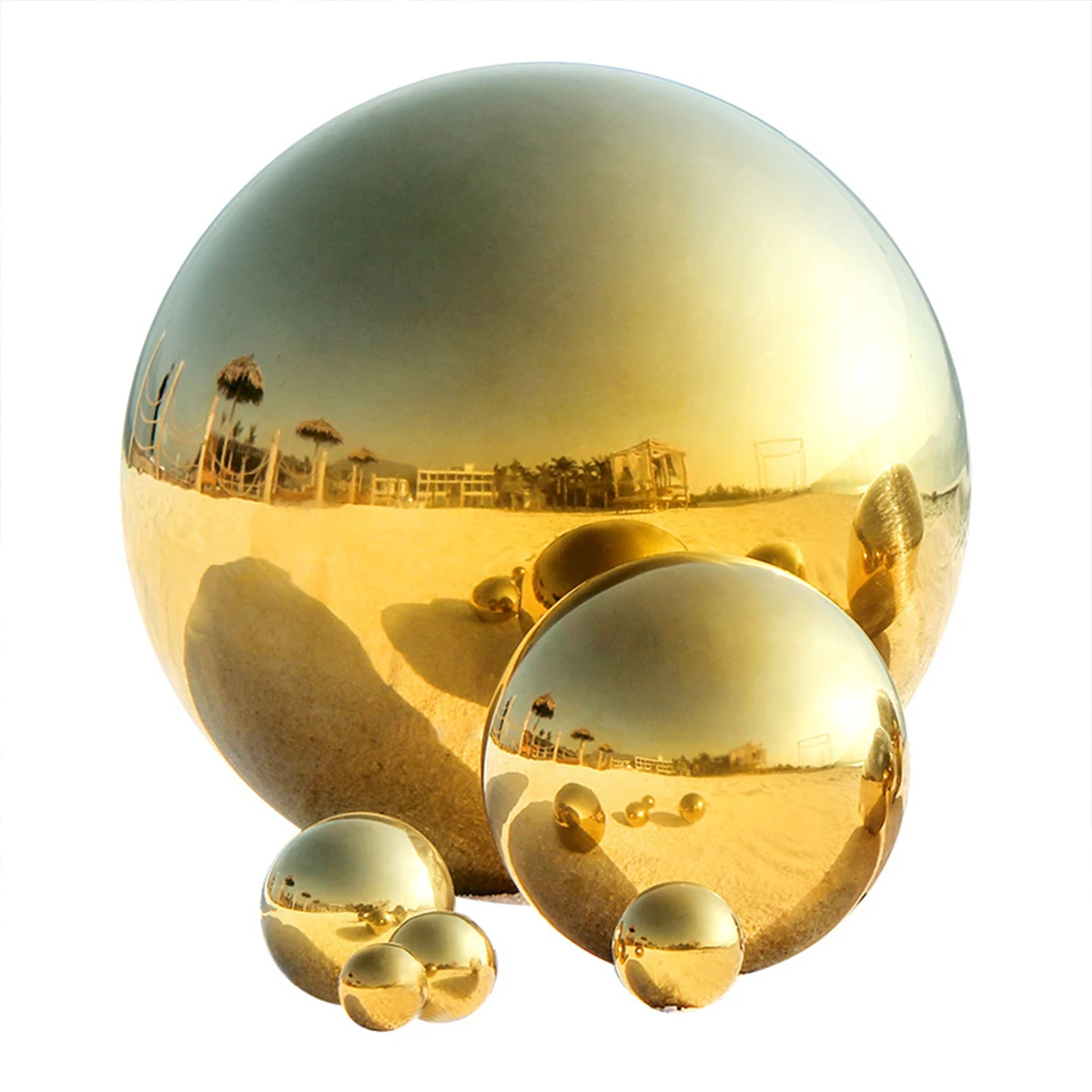 Big stainless steel garden metal sphere large outdoor metal globe sculpture