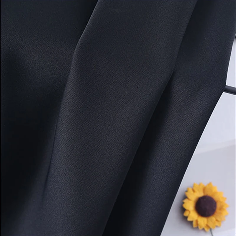 Wholesale 100% Polyester Nida Fabric Super Black Arabic Robe Abaya for Muslim Dress