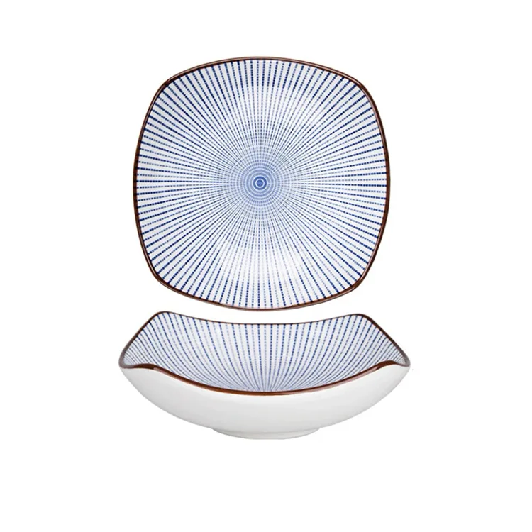 Factory direct wholesale restaurant ceramic dinner set Japanese style hotel irregular porcelain plates and dish dinnerware sets