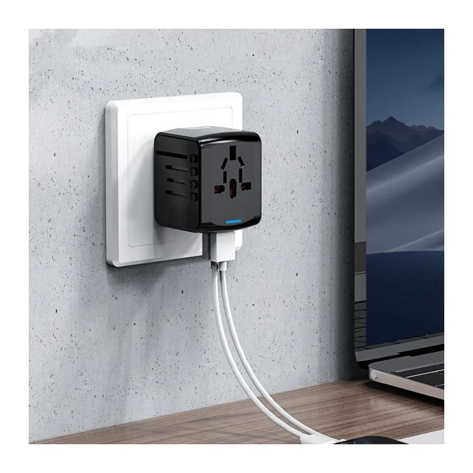 Most popular 6A Commercial World travel Charger, USB plug Type C quick charger PD adapter electrical socket