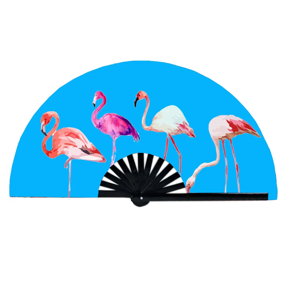 
Promotional gift portable colourful hand fans folk art large hand fan 