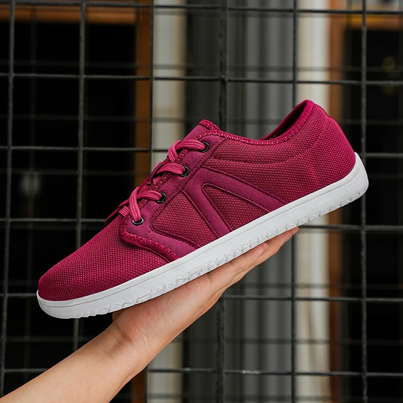 Wide-toe Barefoot Flat Shoes Rubber Outsole Outdoor Flexible Minimalist Shoes Gym Office Driving Ladies Yoga Dance Shoes