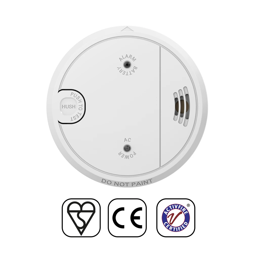 Dual Power Supply Smart Home 868mhz Wireless Interconnected Smoke Alarms Detectors For Fire Safety