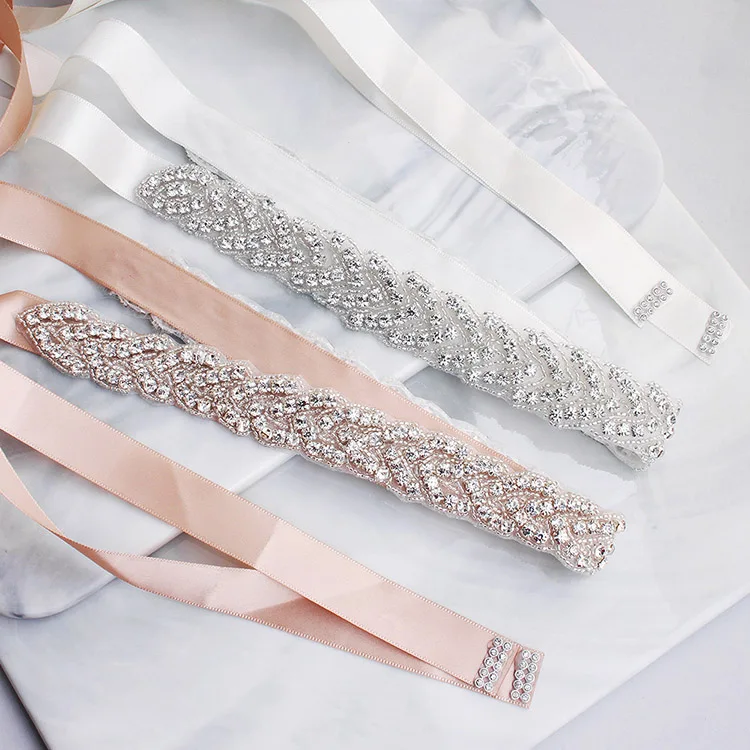 Rhinestone Bride Waistband Alibaba Exquisite Hand Sewn Crystal Belts Wedding Dress High-end Rhinestone Waist Chain