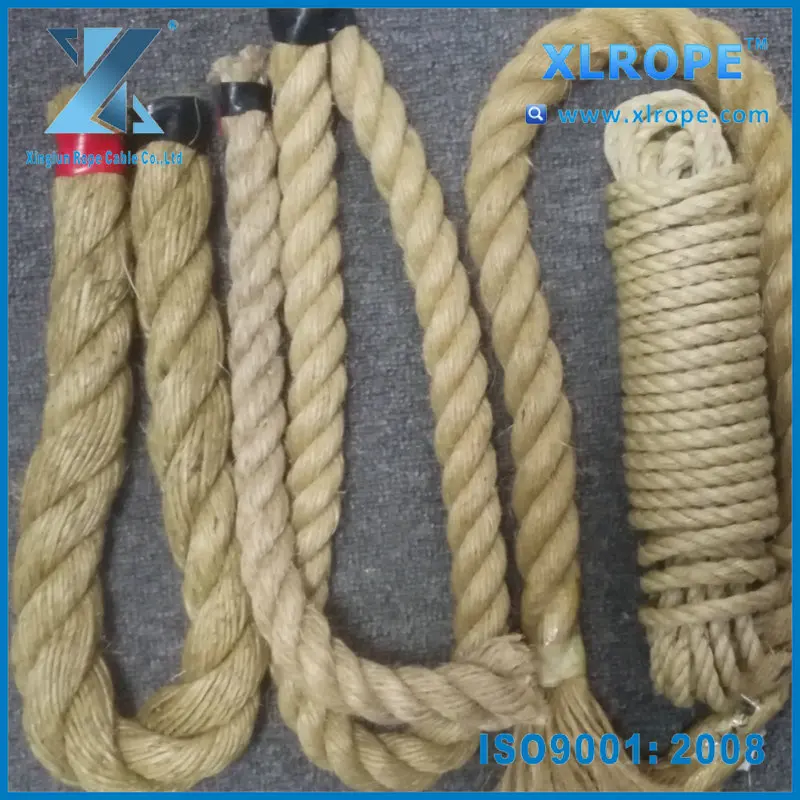 Wholesale twisted natural manila sisal hemp rope for mooring and fishing
