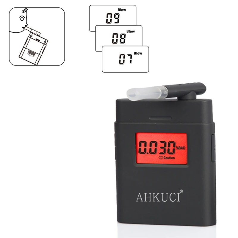 Best Selling Chinese producer Accurate Digital LCD Backlit Display Audible Alcohol Breathalyser AT-838