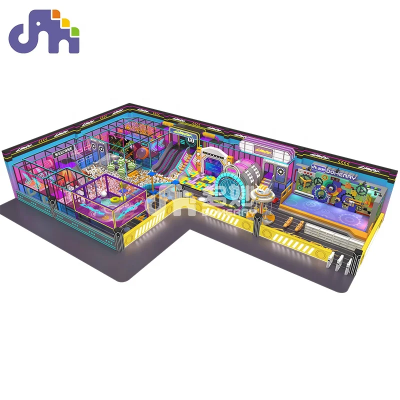 Domerry space theme commercial children equip playground kids amusement park climbing maze ocean ball jungle gym play center