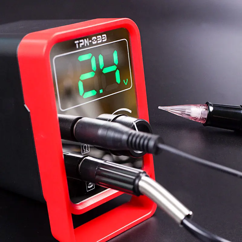 Tattoo Power Supply LED Digital Rotary Tattoo Machine Gun with RCA Tattoo Foot Pedal