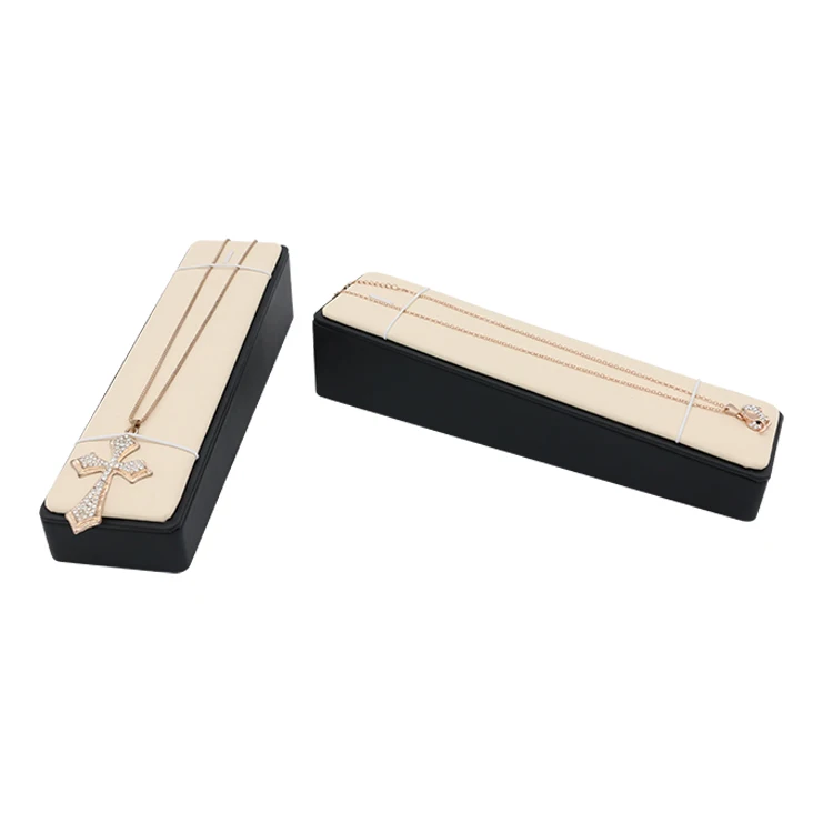 OEM LOGO Custom PU leather Insert Luxury Jewelry Shop Exhibitor Showcase Jewelry display Stand Set For Store