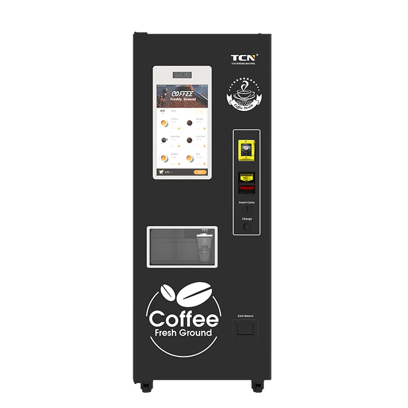 TCN Smart Vending Machine Sticker Coffee Vending Machine Full Automatic Coin System
