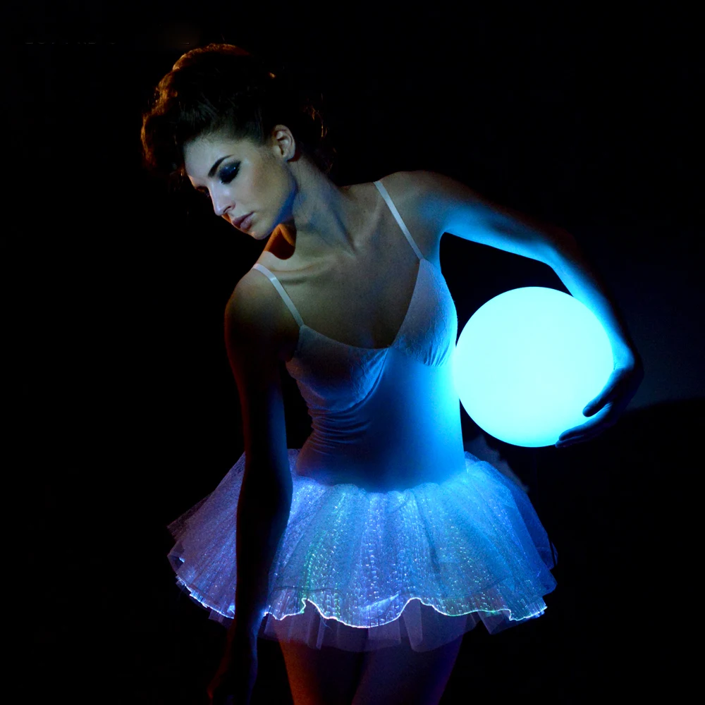 luminous led light up fiber optic clothing adult professional ballet tutu skirt