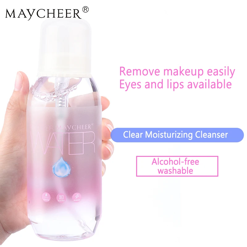 Maycheer Micellar Water Makeup Remover Water Cleanser Standard Makeup Remover with Vitamin C & Exfoliating Beads