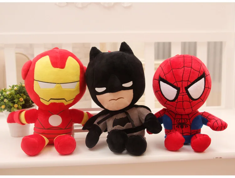 Wholesale 8-inch Marvel Super Hero Plush SpiderMan Plush Toy CaptainAmerica Super Man Grab Doll