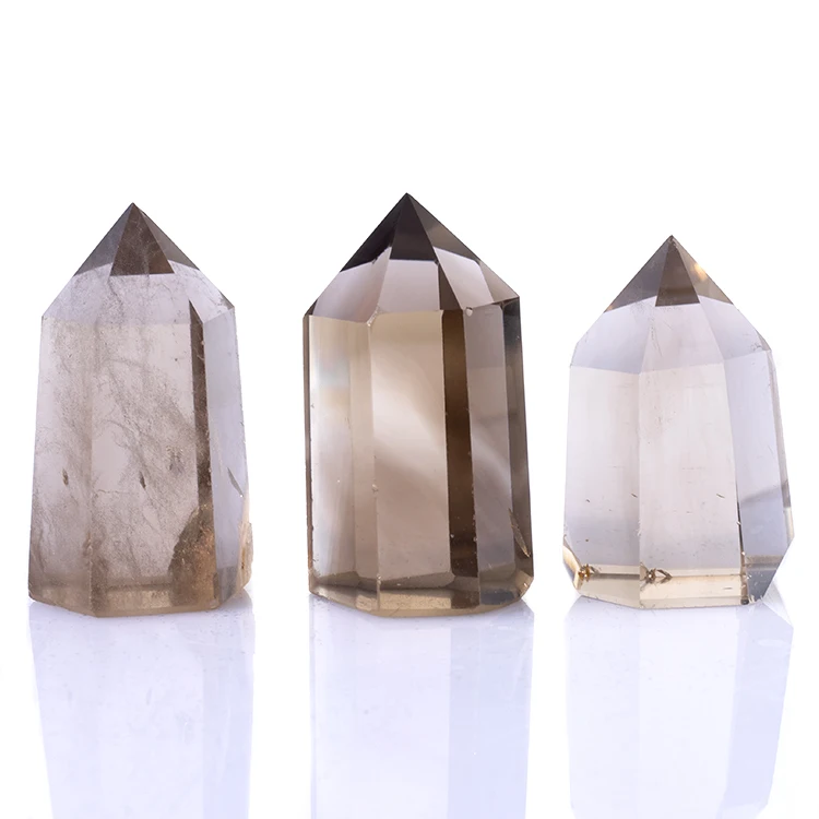 Hot sale high quality natural crystal smokey quartz tower points