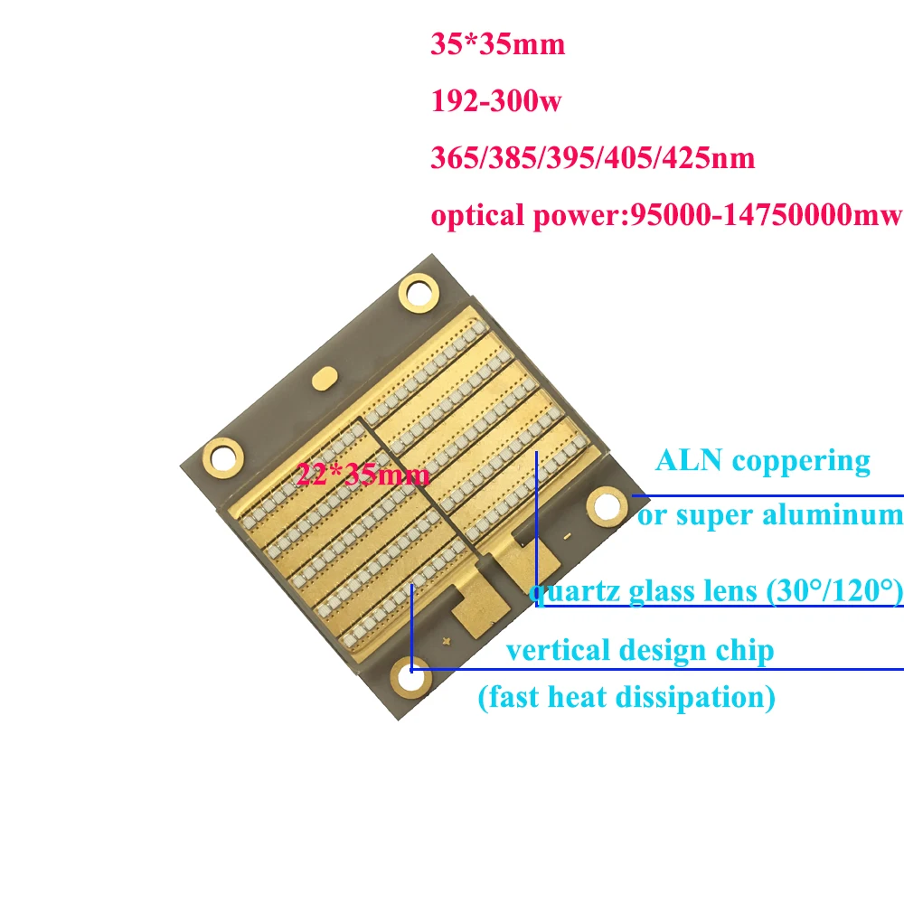 200W 385NM 395NM все в одном высокой мощности UVA леча светильник COB